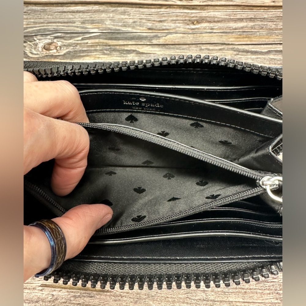 Kate Spade Jae Large Continental Wallet in Black Multi EUC​​ - Picture 6 of 11